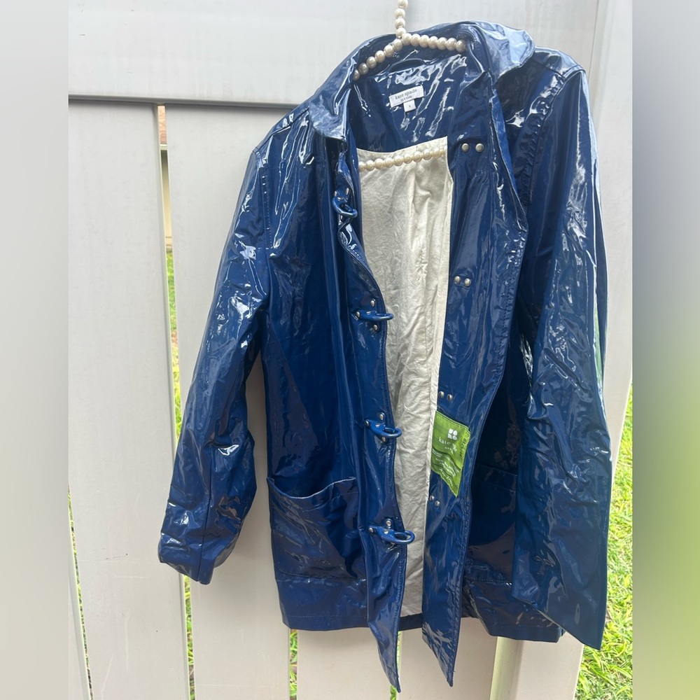Kate Spade  Blue Raincoat Sz 4